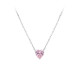 Elsa Lee Paris sterling silver necklace - one claws set heart shaped Cubic Zirconia 