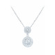 Elsa Lee Paris fine 925 sterling silver necklace - one claws set diamond cut Cubic Zirconia and its crown of sparkling stones