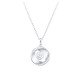 Collier Cercle oeil stylisé en argent