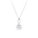 Silver circle necklace from the ondine collection by Elsa Lee Paris 