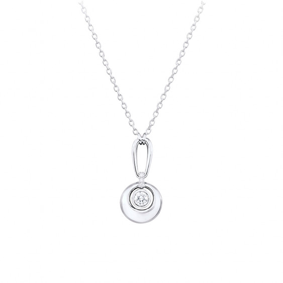 Collier cercle de la collection de bijoux en argent Ondine par Elsa Lee