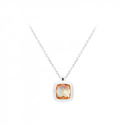 Collier camélia orange