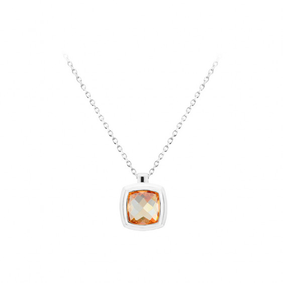 Collier camélia orange