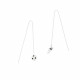 Silver football and French flag earrings for women