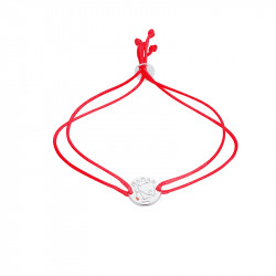 Elsa Lee Clear Spirit Bracelet, message on red cord
