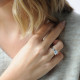 Bague Elsa Lee Paris, collection Tradition, en Argent 925 avec oxyde de Zirconium sertis clos