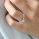 Bague Elsa Lee Paris, collection Tradition, en argent 925, avec des oxydes de Zirconium tailles Princesses et Brillants