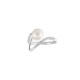 Bague perle blanche graphique en argent de la collection Lorelei