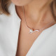 Collier perle blanche en argent de la collection Lorelei