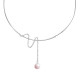 Collier jonc en perle rose et argent 925 de la collection La Vie en Rose