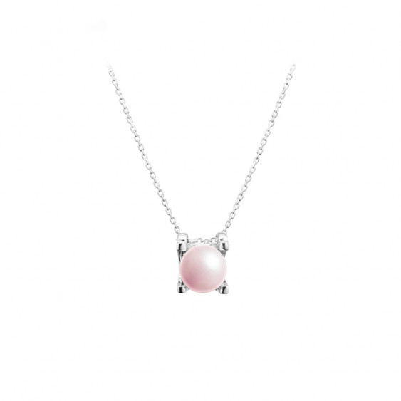 Collier La vie en rose perle rose