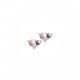 Boucles d'oreilles Elsa Lee Paris, collection la Vie en Rose, en argent, perles roses et violettes et oxydes de Zirconium
