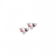 Elsa Lee Paris silver earrings, Life in Pink collection, with pink pearls and Cubic Zirconia