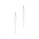 Boucles d'oreilles en perles blanches et argent de la collection Pureté Cascade