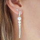 Boucles d'oreilles en perles blanches et argent de la collection Pureté Cascade