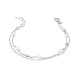 Bracelet double rang en argent et perles blanches de la collection Pureté