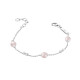 Powder pink pearl bracelet in 925 silver by Elsa Lee. A delicate and soft design for an elegant vibe