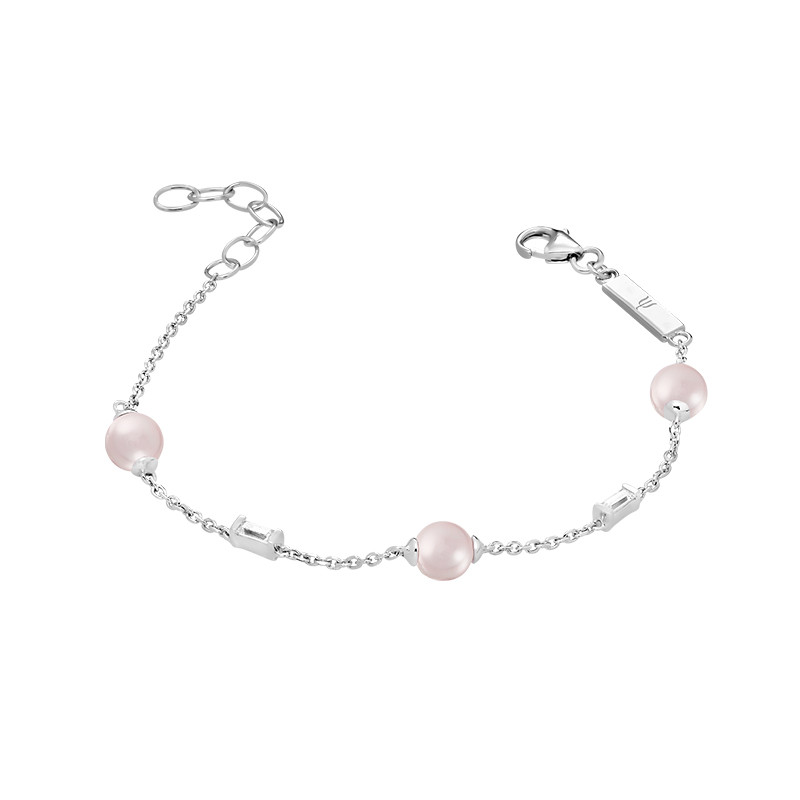 Bracelet Femme Perles Argent et Cœur Mode - Elise8