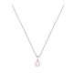 Soft pink pearl necklace in 925 silver by Elsa Lee Paris. Fall for this elegant and classic design