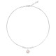 Collier jonc perle rose et losanges en argent 925 par Elsa Lee