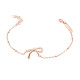 Rose gold silver Bow Bracelet by Elsa Lee Paris 