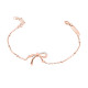 Bracelet noeud en argent plaqué or rose de la collection Betty signée Elsa Lee 