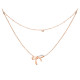 Collier Noeud double rang en argent rose gold signé Elsa Lee Paris 