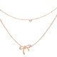 Collier Noeud double rang en argent rose gold signé Elsa Lee Paris 