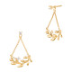 Golden Laurel Leaf earrings by Elsa Lee Paris in 925 silver and gently gilded 