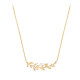 Gilded silver golden laurel leaves necklace by Elsa Lee Paris 