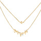 Collier double chaîne style couronne de lauriers, argent 925