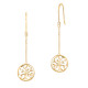 Drop Tree of Life earrings in golden silver by Elsa Lee Paris 