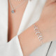 Bracelet feuilles stylisées en argent inspiré de la haute joaillerie