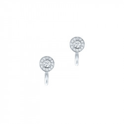 Boucles d'oreilles puces Earline en argent et sertis clos de la collection Versailles par Elsa Lee