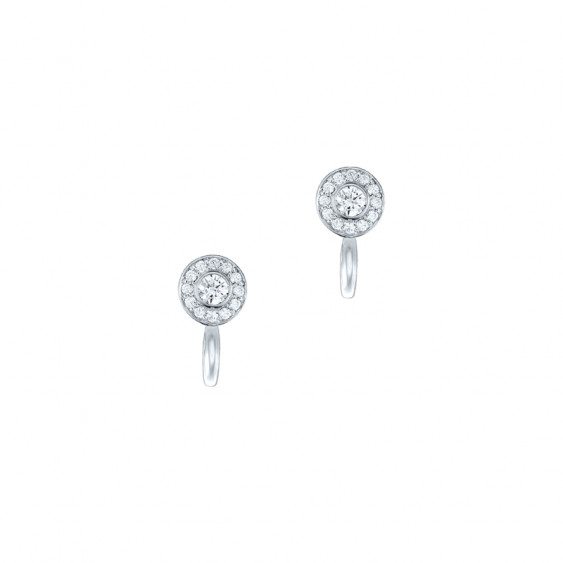 Boucles d'oreilles puces Earline en argent et sertis clos de la collection Versailles par Elsa Lee