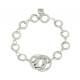 Bracelet Cercle en argent 925 rhodié avec son contour chaîne rond