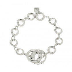 Bracelet Cercle en argent 925 rhodié avec son contour chaîne rond