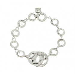 Circle Bracelet in silver with its ring chain by Elsa Lee