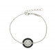 Black and White circle Bracelet in 925 silver by Elsa Lee Paris 