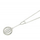 Collier Cravate en argent Motif cercle Collection Globe par Elsa Lee Paris 