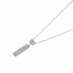 Silver necklace with 3 shafts pendant sets with cubics zirconia by Elsa Lee Paris 