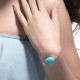 Bracelet pierre Turquoise et chaîne argent par Elsa Lee Paris 