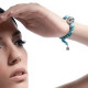 Bracelet turquoise en motif rond en argent par Elsa Lee Paris - Bracelet grand