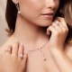 White pearl drop necklace in 925 silver by Elsa Lee 
