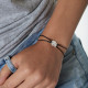 Bracelet sur cordon coulissant avec médaillon amour love en argent