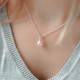 Soft pink pearl necklace in 925 silver by Elsa Lee Paris. Fall for this elegant and classic design