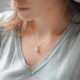 Soft pink pearl necklace in 925 silver by Elsa Lee Paris. Fall for this elegant and classic design