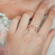 Betty Bow ring in Rose gold silver for an elegant and girly style by Elsa Lee Paris 