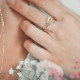 Bague noeud en argent rose gold , la collection Betty par Elsa Lee 