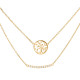 Golden Tree of Life double chain Necklace in silver by Elsa Lee Paris